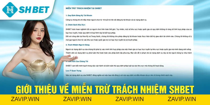 Miễn Trừ Trách Nhiệm SHBET | Chính Sách & Quy Định Người Chơi